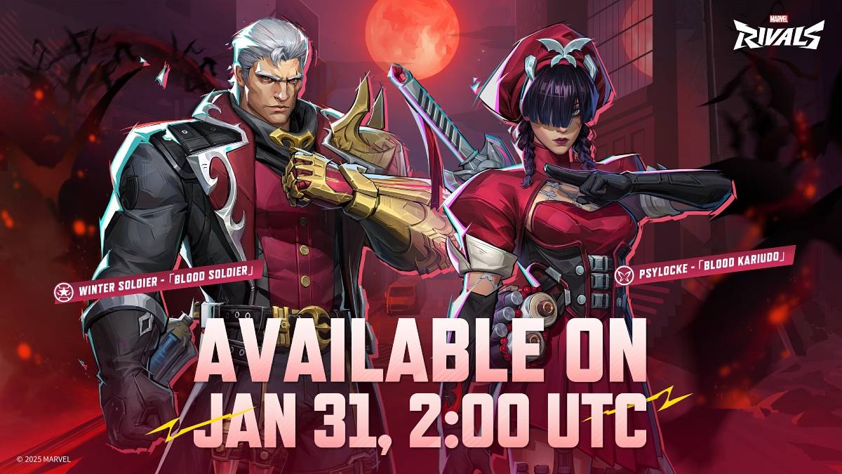 The Bucky Blood Solider y Psylocke Blood Kariudo -skin de Marvel Rivals con su fecha de liberación