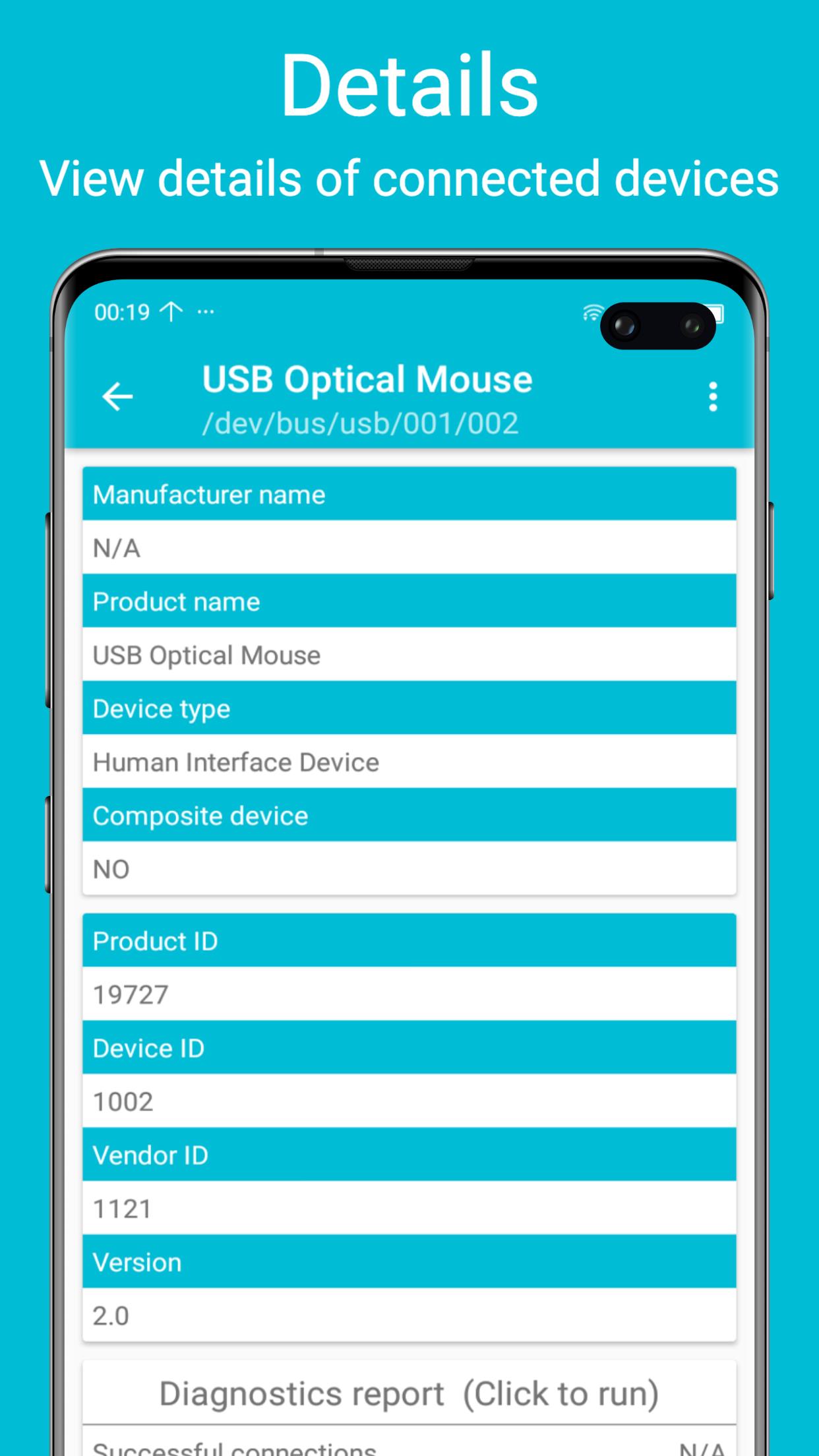 USB diagnostics Captura de pantalla 1