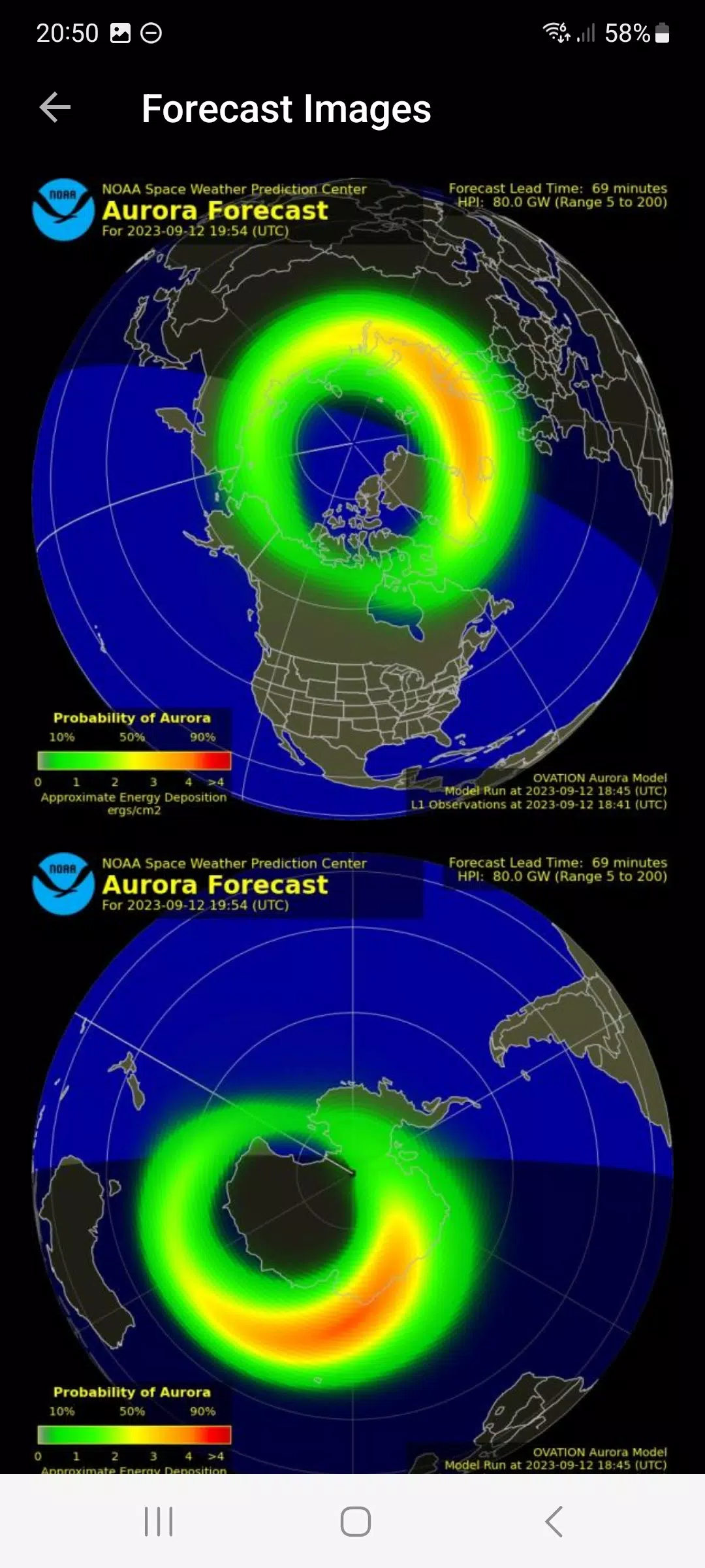 My Aurora Forecast Скриншот 3