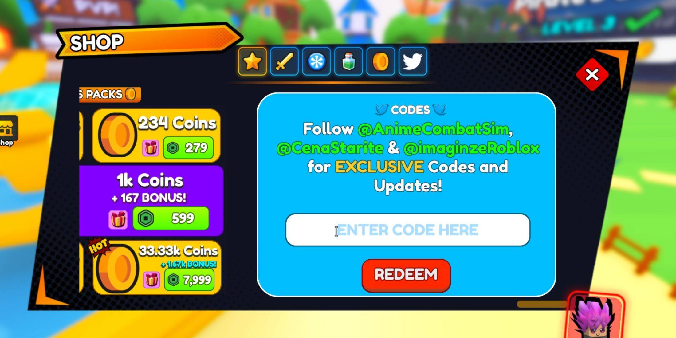 Image: Code redemption screen