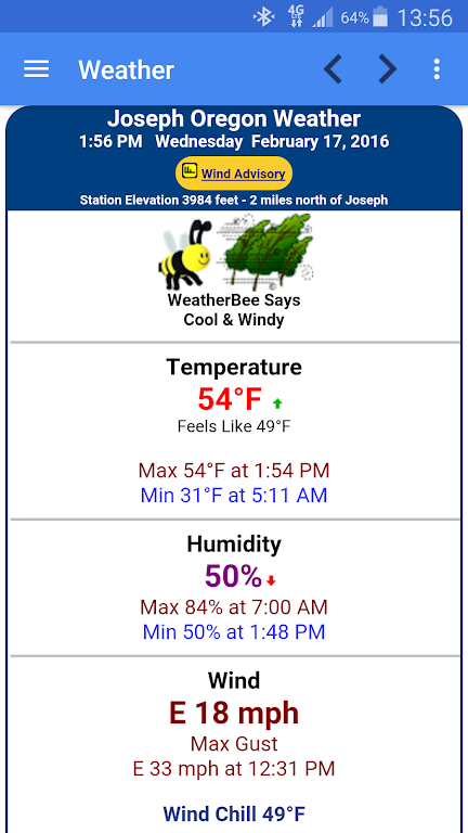 Joseph Oregon Weather Скриншот 0
