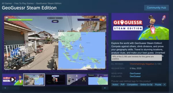 Geoguessr蒸汽版评级在Steam上