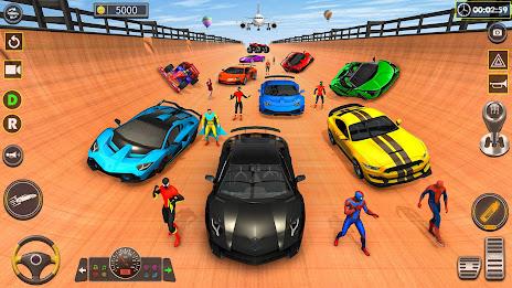 Schermata Superhero Car Stunt Game 3D 1
