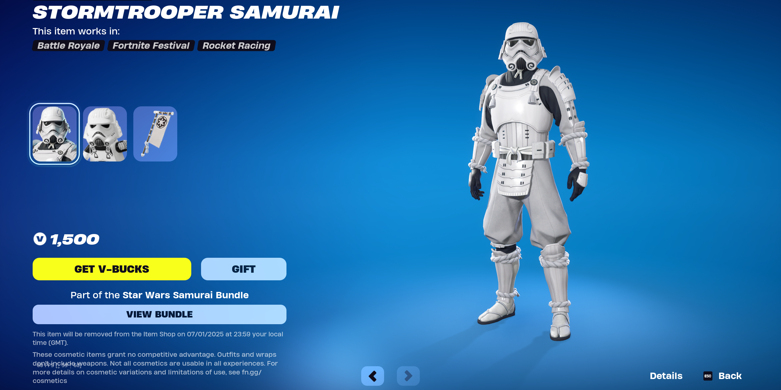 Traje Samurai Stormtrooper