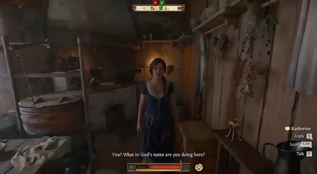 Image: Katherine bathing the player in Kingdom Come: Deliverance 2