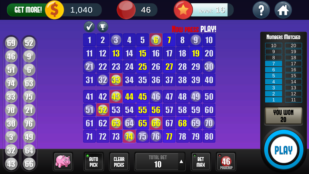 Keno Free Keno Game應用截圖第3張