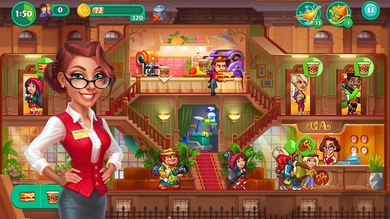 Grand Hotel Mania: 酒店遊戲應用截圖第2張