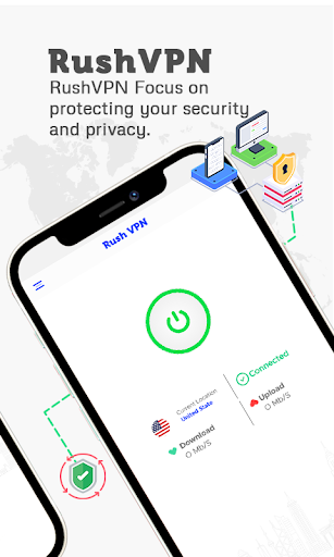 Rush VPN - Secure and Fast VPN स्क्रीनशॉट 0