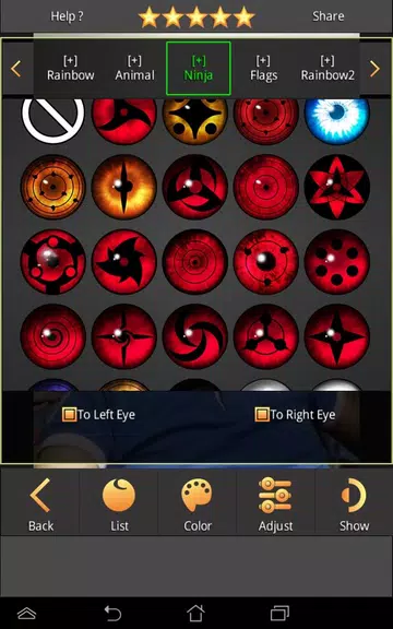 Sharingan - Eye And Hair Color Captura de tela 2