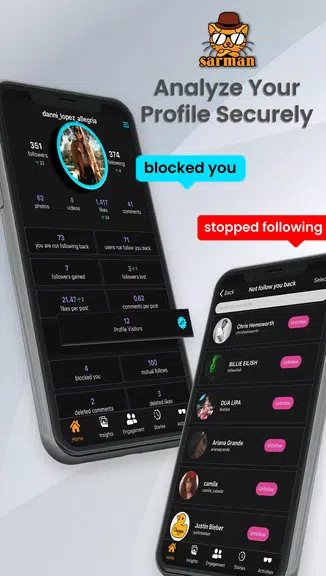 Schermata Sarman Instagram Analyzer: Followers & Unfollowers 0