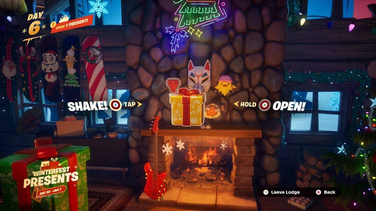 Opening the gift box