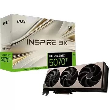MSI GeForce RTX 5070 TI 16GB Inspire 3x OC Graphics Card