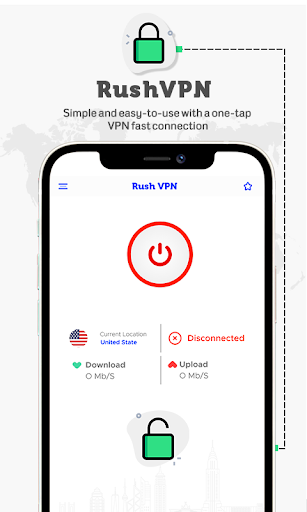 Rush VPN - Secure and Fast VPN स्क्रीनशॉट 2