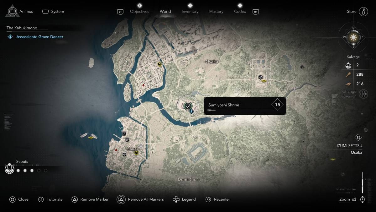 如何和何处在刺客信条中找到所有的kabukimono成员