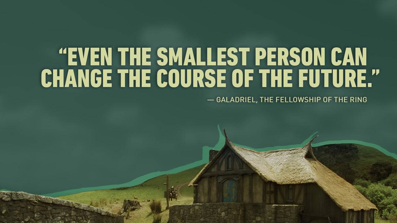 凱蘭崔爾在《魔戒現身》中講述激勵人心的話語