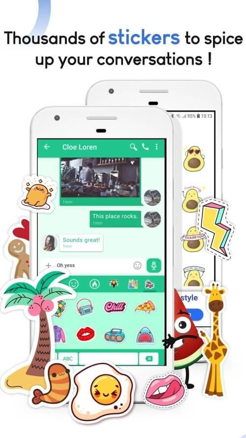Mood SMS - Custom Text & MMS स्क्रीनशॉट 1
