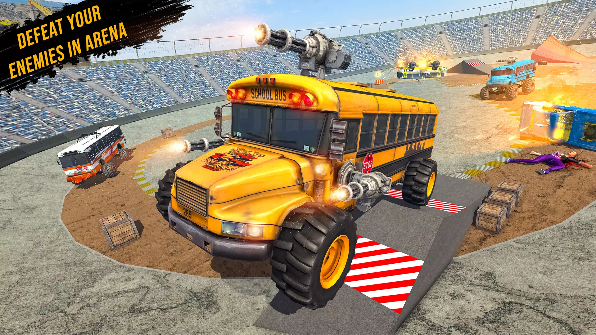 Monster Bus Derby Destruction Captura de tela 0