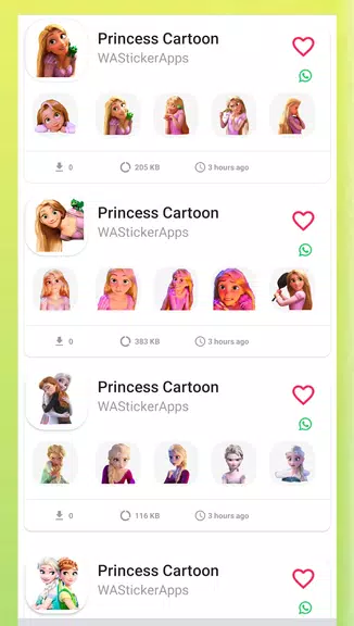 Princess Animated Stickers Capture d'écran 0