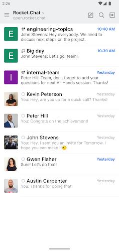 Rocket.Chat Experimental Screenshot 1