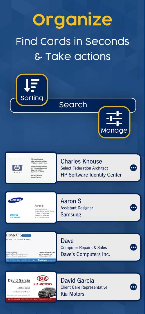 Business Card Scanner & Reader Tangkapan skrin 1