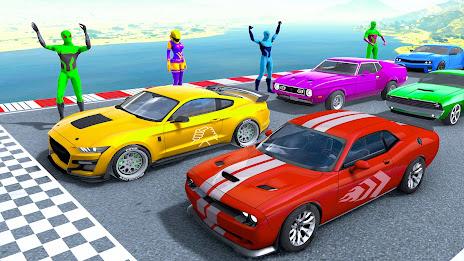 Schermata Superhero Car Stunt Game 3D 0
