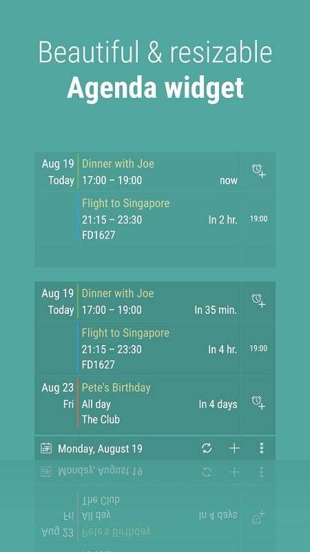 Calendar Widget: Month/Agenda Tangkapan skrin 2