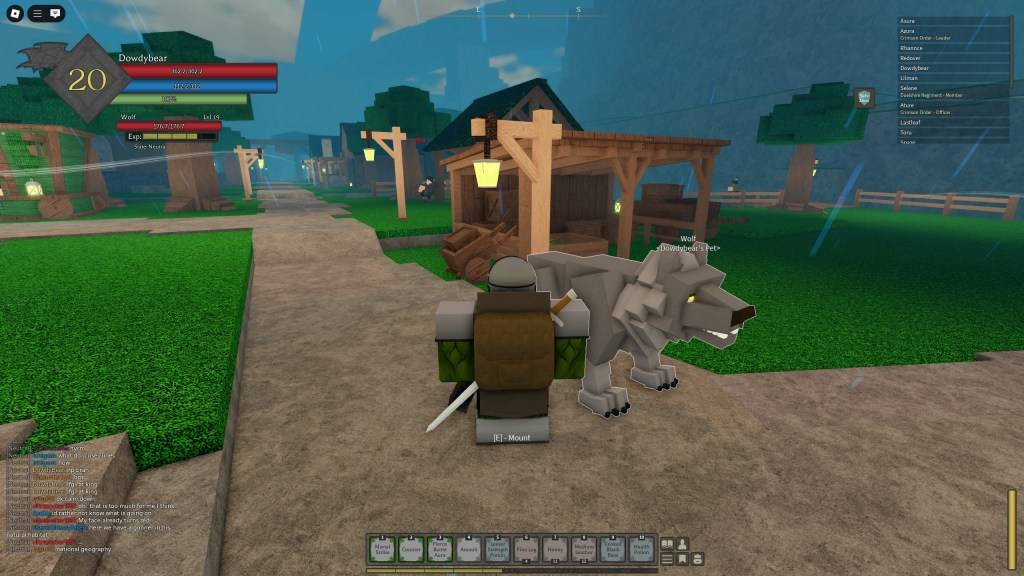 Ein Rune-Slayer-Spieler hat einen gezähmten Wolf als Begleiter beschworen