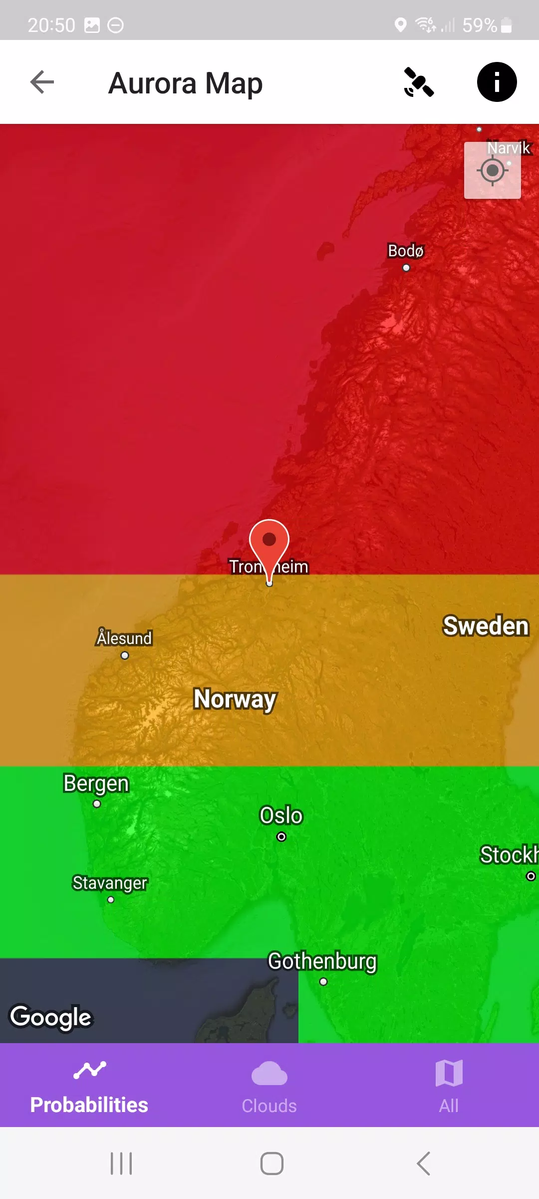 My Aurora Forecast Скриншот 1
