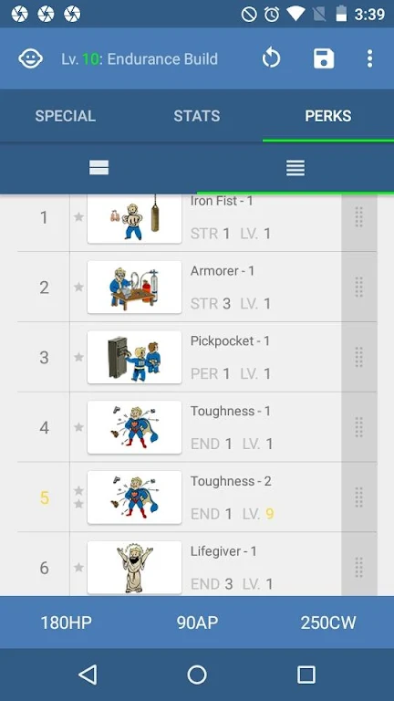StatMan - FO4 Build Planner Скриншот 3