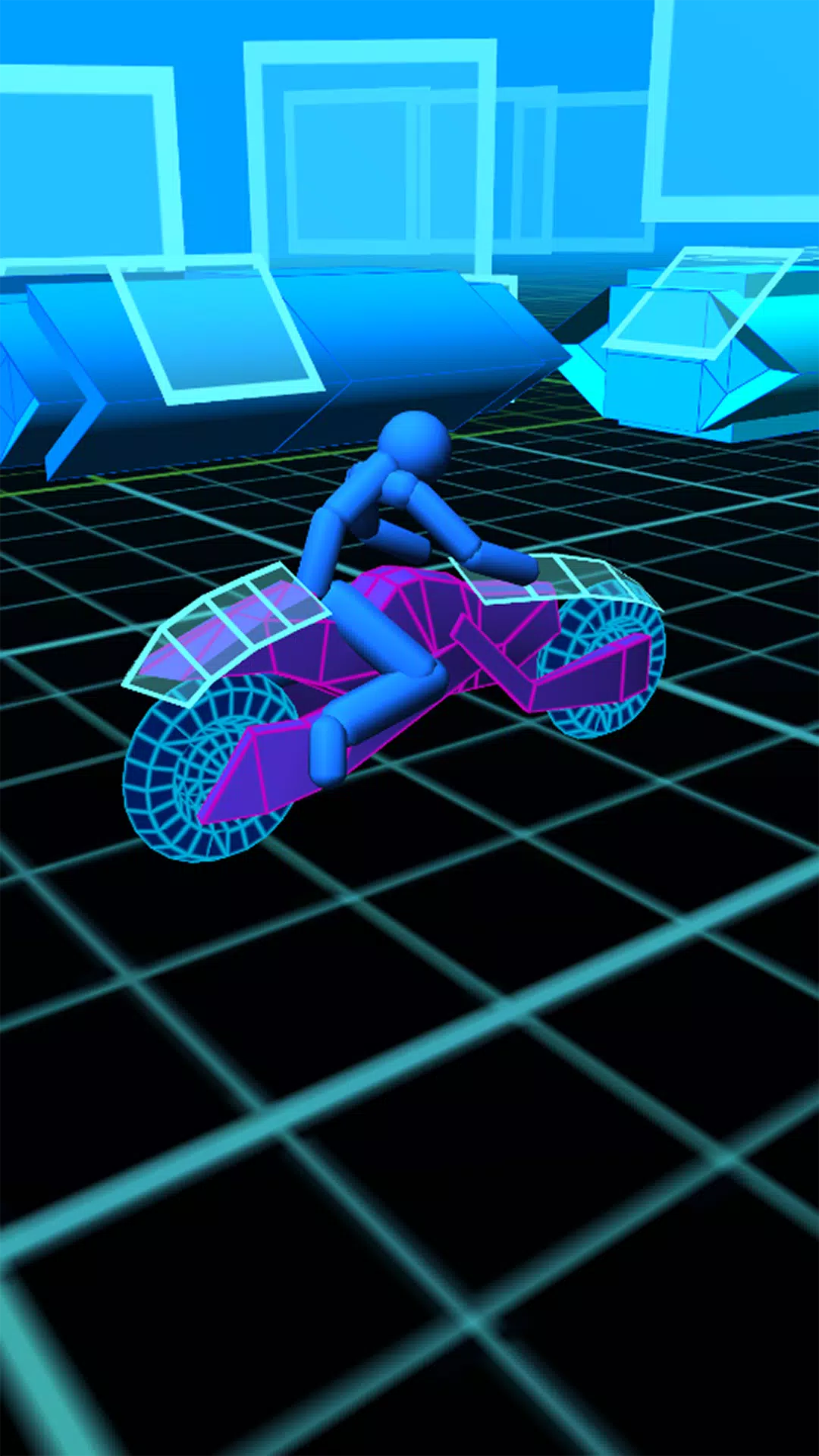 Stickman Neon Motorcycle Race Capture d'écran 2