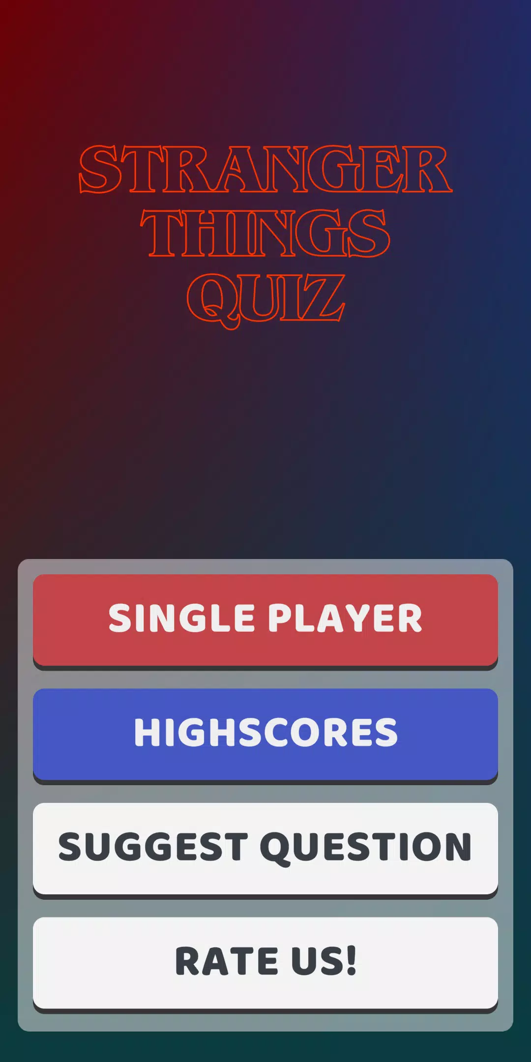 Stranger Things Quiz Capture d'écran 0