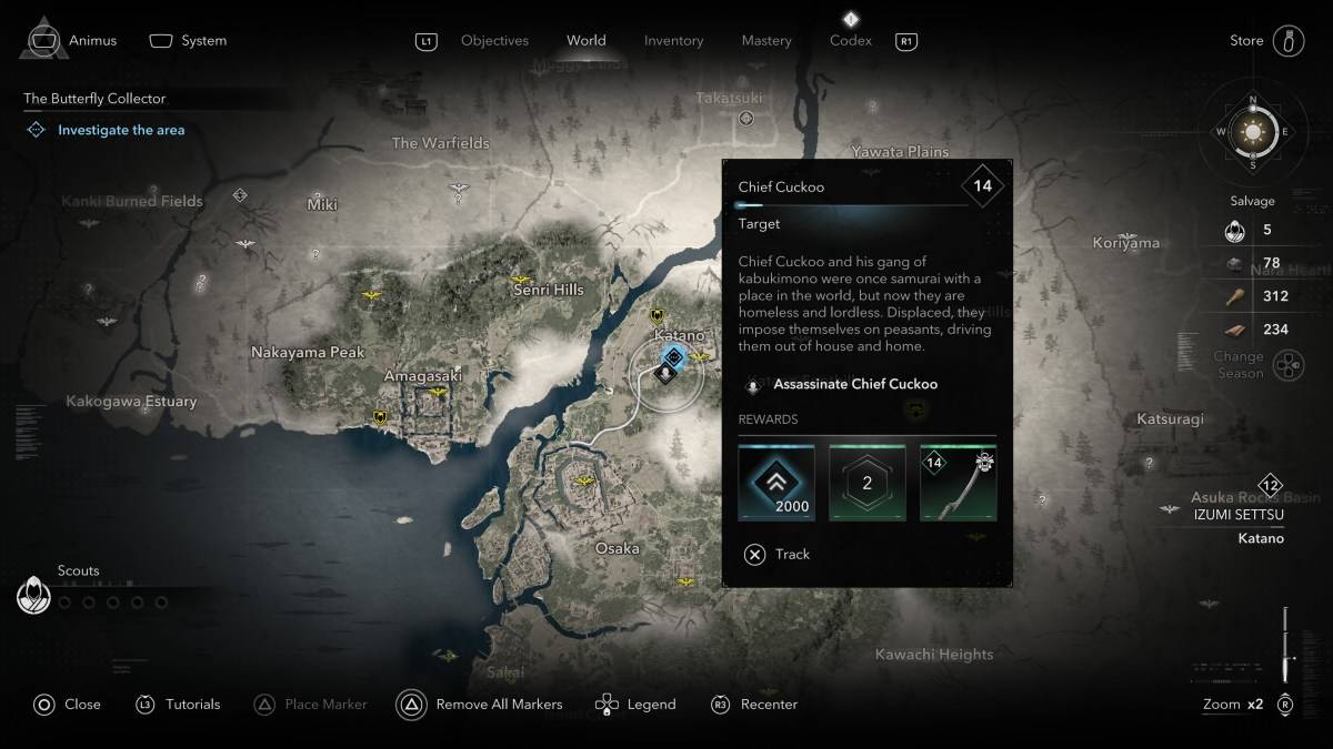 如何和何处在刺客信条阴影中找到所有的Kabukimono成员