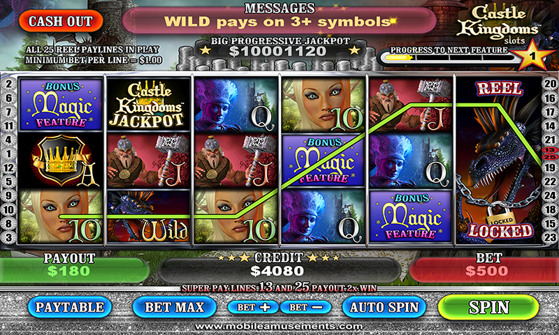 Castle Kingdoms Magic Dragon Legend Slots FREE Captura de pantalla 0