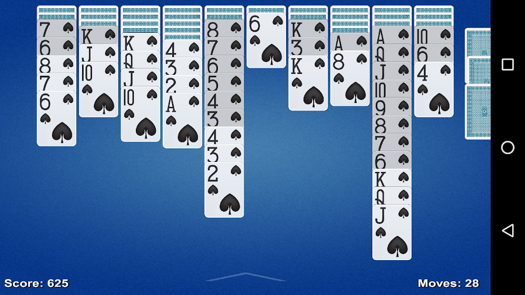 Spider Solitaire Game Captura de pantalla 3