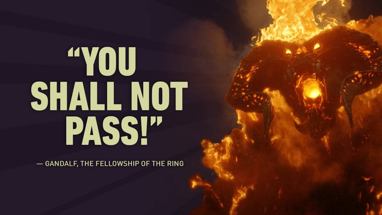 甘道夫在凱薩督姆對抗炎魔