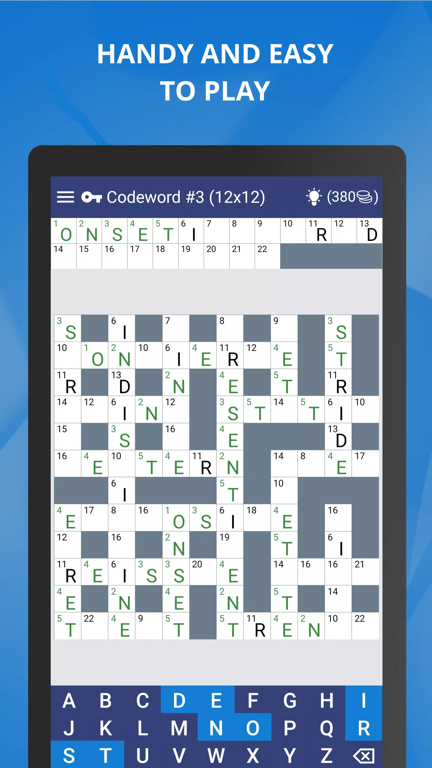 Keywords — Codeword Puzzle應用截圖第0張