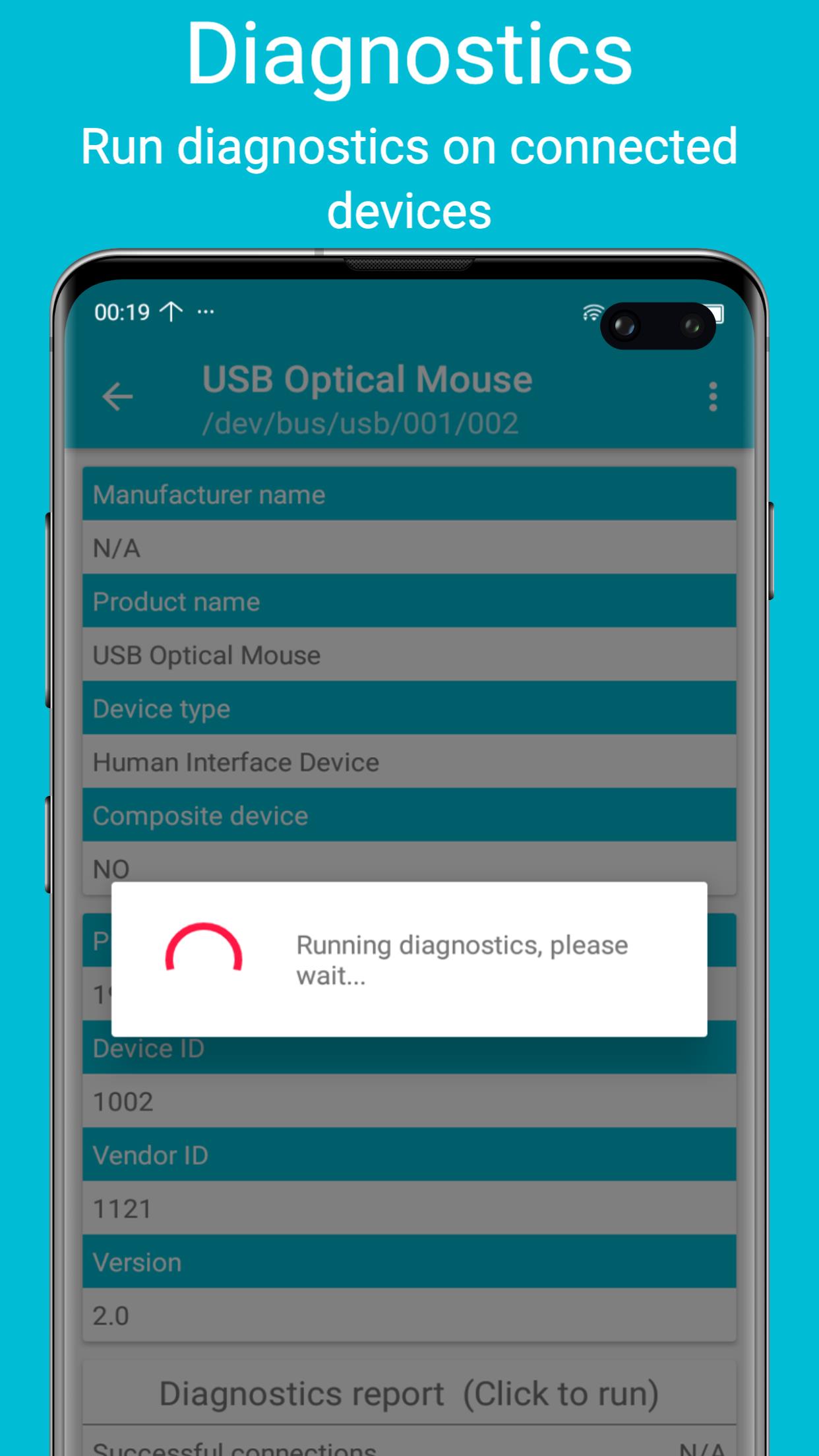 USB diagnostics Captura de pantalla 2