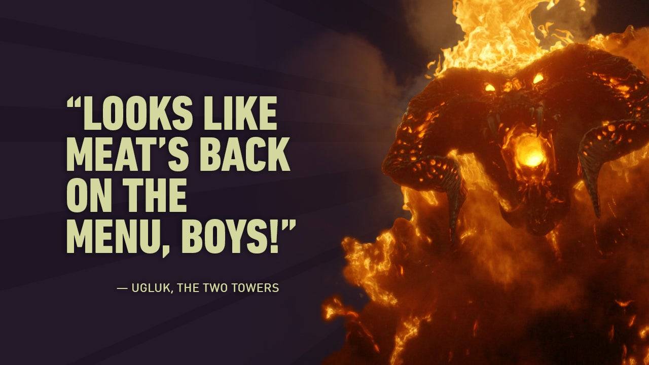 強獸人指揮官因肉食而興奮