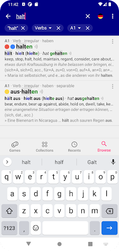 Verbs German Dictionary應用截圖第1張