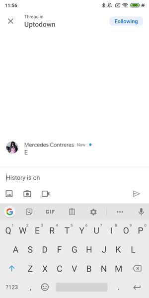 Google Chat Screenshot 1