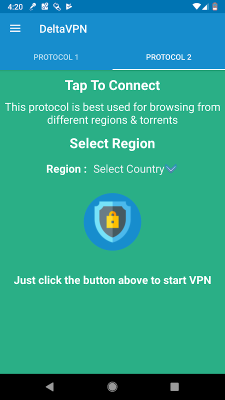 Delta VPN : Secure VPN Proxy : VPN UK, IRAN, USA Captura de tela 0