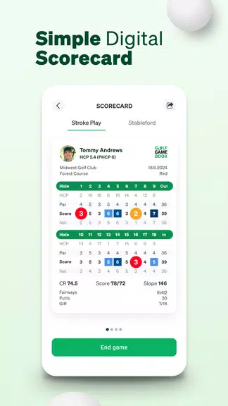 Golf GameBook Scorecard & GPS 스크린샷 1