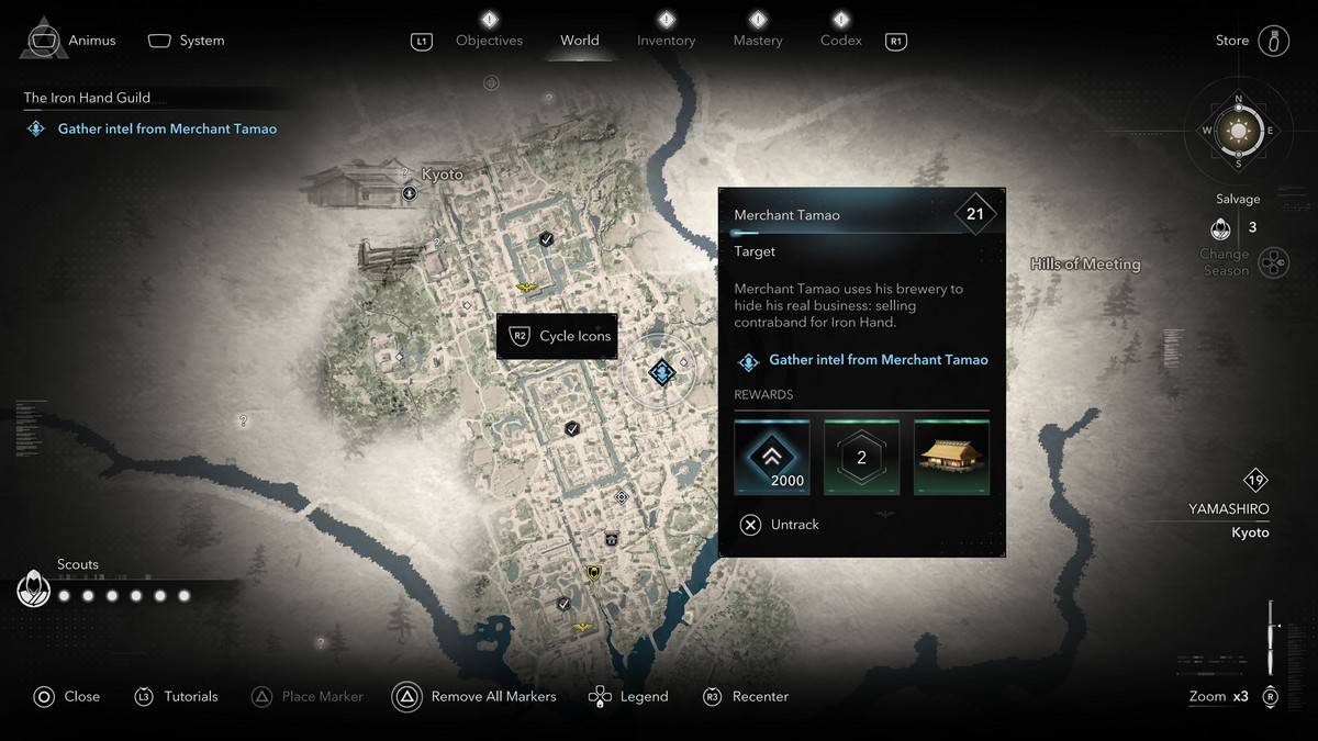 암살자의 신조 미라지 타마오의 모든 철 손 길드 멤버