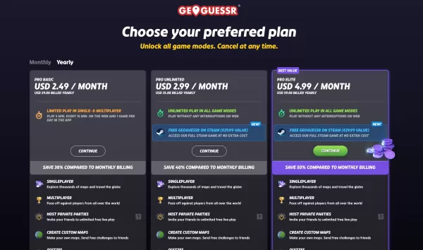 Geoguessr的浏览器游戏高级计划