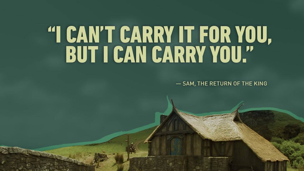 山姆背負佛羅多登上末日火山