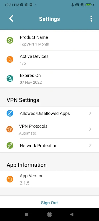 Top Road VPN स्क्रीनशॉट 3