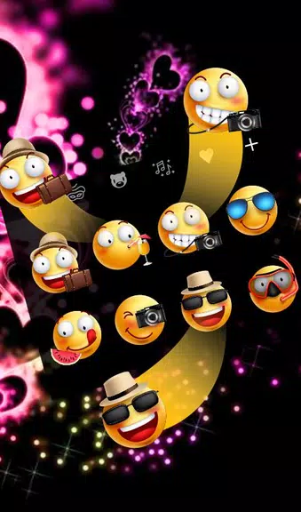 Sparkling Purple Heart Keyboard Theme Скриншот 3