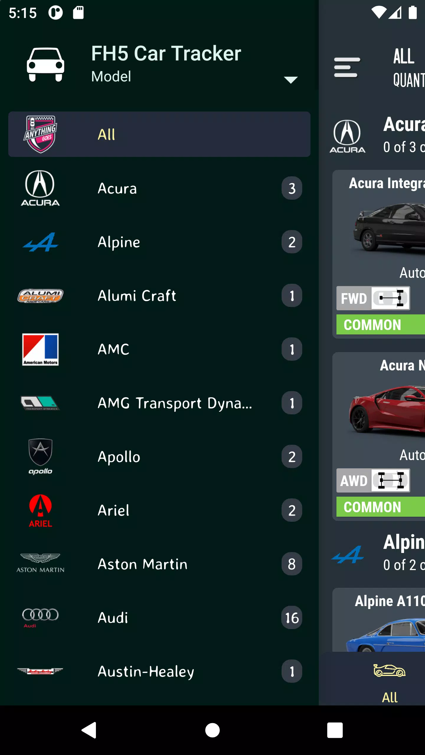 Car Tracker for ForzaHorizon5 Captura de pantalla 2